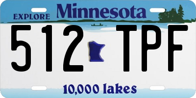 MN license plate 512TPF