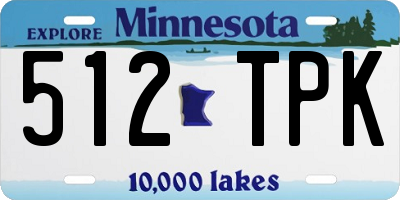 MN license plate 512TPK