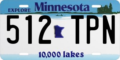 MN license plate 512TPN