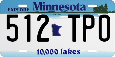 MN license plate 512TPO