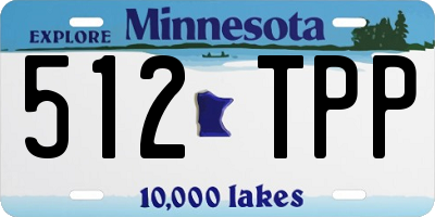 MN license plate 512TPP