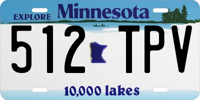 MN license plate 512TPV