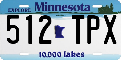 MN license plate 512TPX