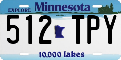 MN license plate 512TPY
