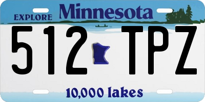 MN license plate 512TPZ