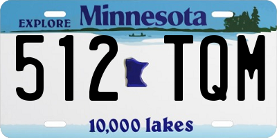 MN license plate 512TQM