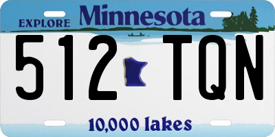 MN license plate 512TQN