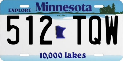 MN license plate 512TQW