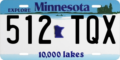 MN license plate 512TQX