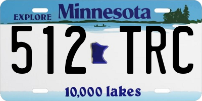 MN license plate 512TRC