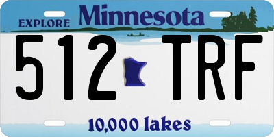 MN license plate 512TRF