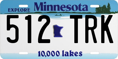 MN license plate 512TRK
