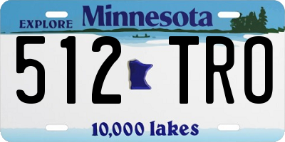 MN license plate 512TRO