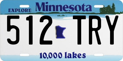 MN license plate 512TRY