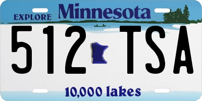 MN license plate 512TSA