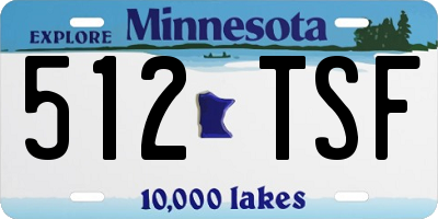 MN license plate 512TSF