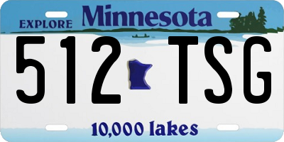 MN license plate 512TSG