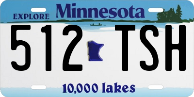MN license plate 512TSH