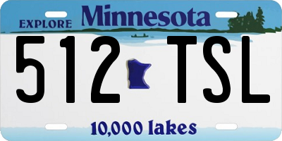 MN license plate 512TSL