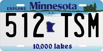 MN license plate 512TSM