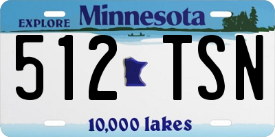 MN license plate 512TSN