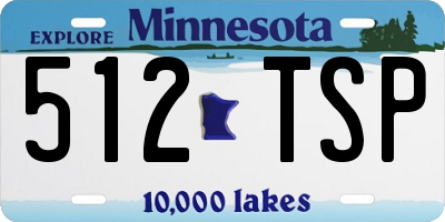 MN license plate 512TSP