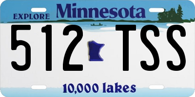 MN license plate 512TSS