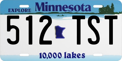 MN license plate 512TST