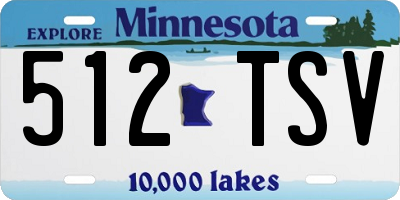 MN license plate 512TSV