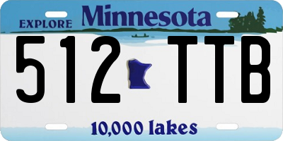 MN license plate 512TTB