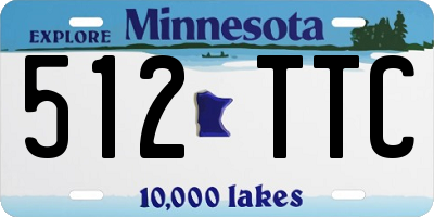 MN license plate 512TTC