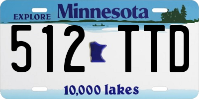 MN license plate 512TTD