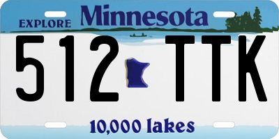 MN license plate 512TTK
