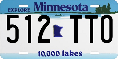 MN license plate 512TTO