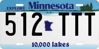 MN license plate 512TTT