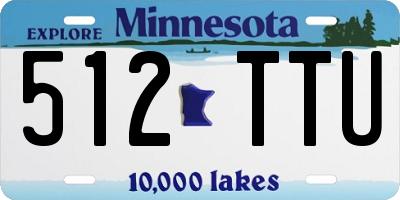 MN license plate 512TTU