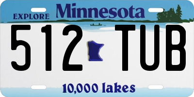 MN license plate 512TUB