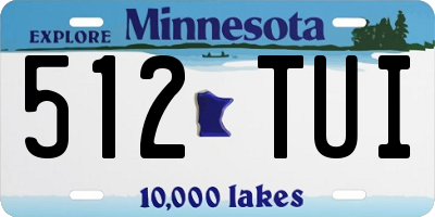 MN license plate 512TUI