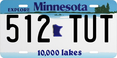 MN license plate 512TUT