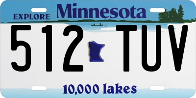 MN license plate 512TUV