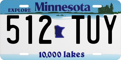 MN license plate 512TUY