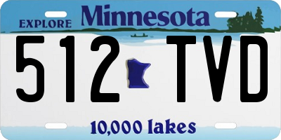 MN license plate 512TVD
