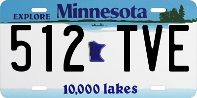 MN license plate 512TVE