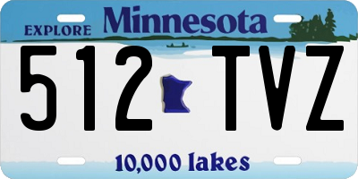 MN license plate 512TVZ