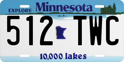 MN license plate 512TWC