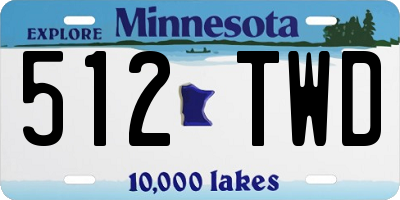 MN license plate 512TWD