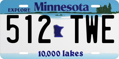 MN license plate 512TWE
