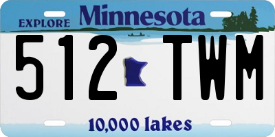 MN license plate 512TWM