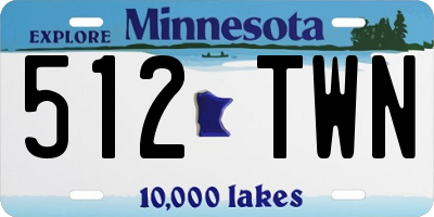 MN license plate 512TWN