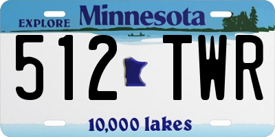 MN license plate 512TWR